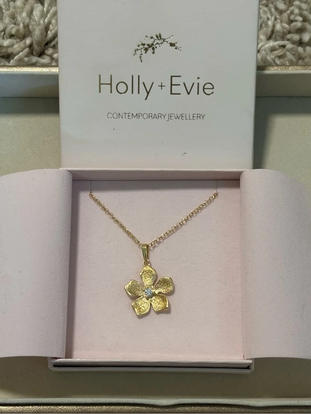 Holly + Evie Gold Plated Blossom Pendant Necklace